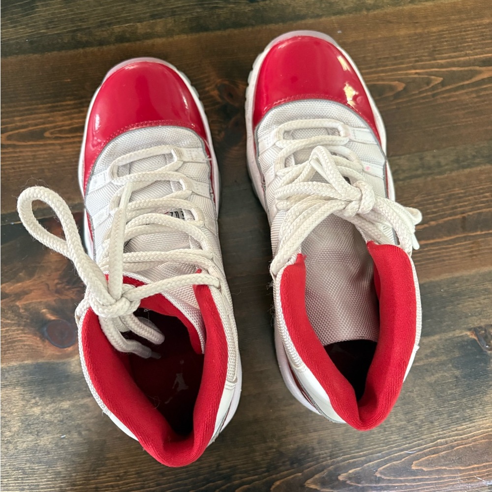Jordan 1 Cherry Red- Kids Red and White Sneakers - Picture 2 of 9